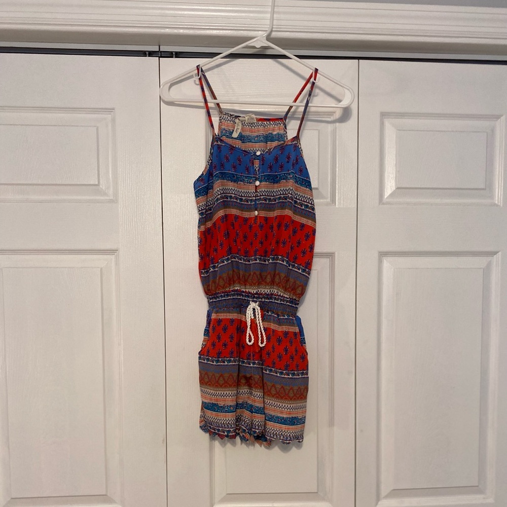 A multi color romper